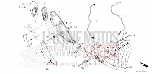 SILENCIEUX D'ECHAPPEMENT CB1000RAP de 2023